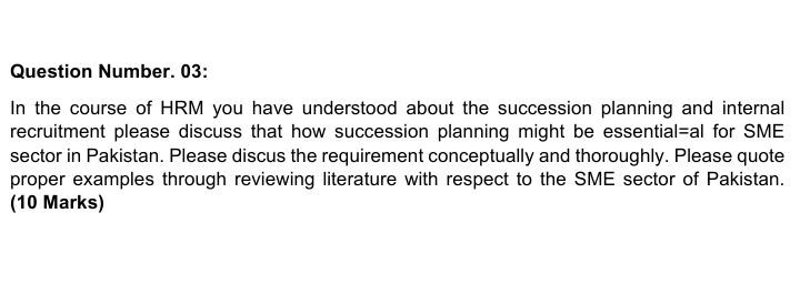 In the course of HRM you have understood about