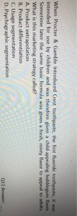 was When Procter & Gamble introduced Crest