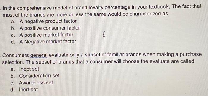 for consumer behavior class please answer as soon