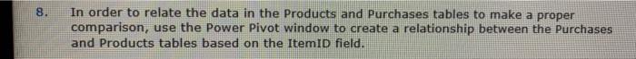 help with 8 8. In order to relate the data in the