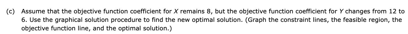 Consider the following linear program. Min 8X +