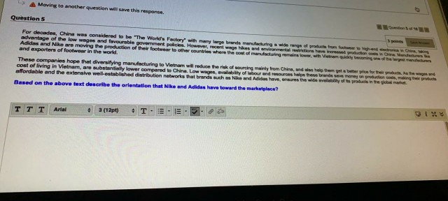 A Moving to another question will save this