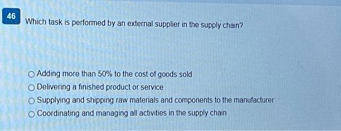 44 Which function does finance play in a