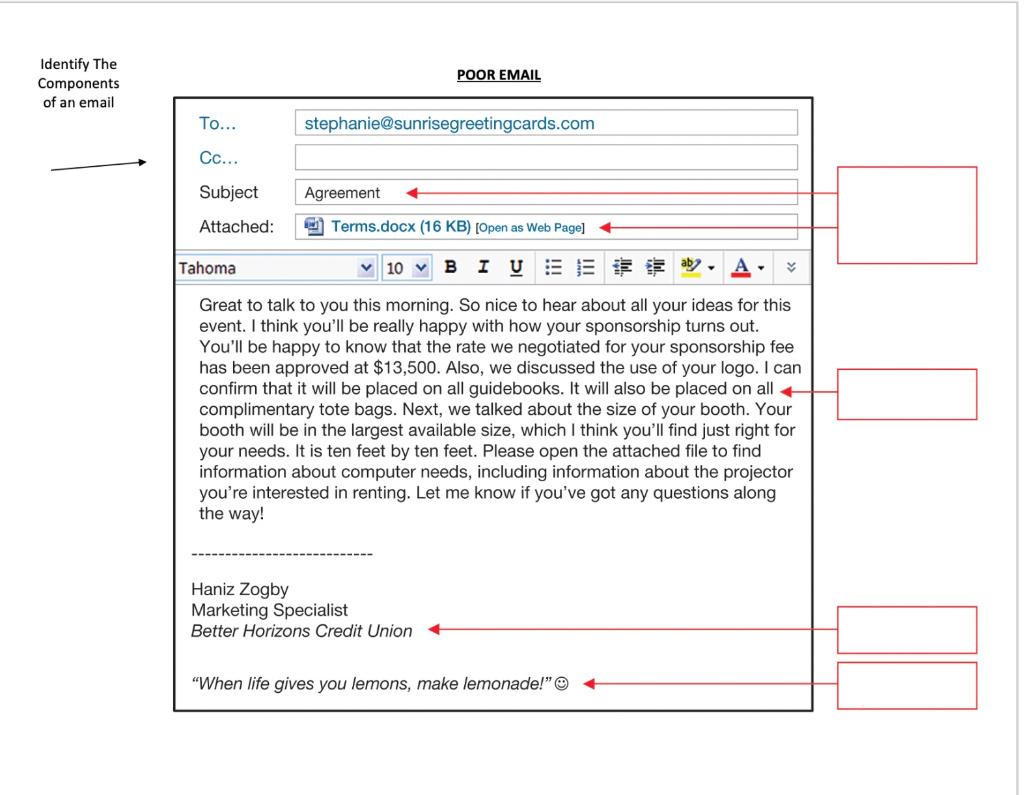 Compare these two emails (one bad and one good)