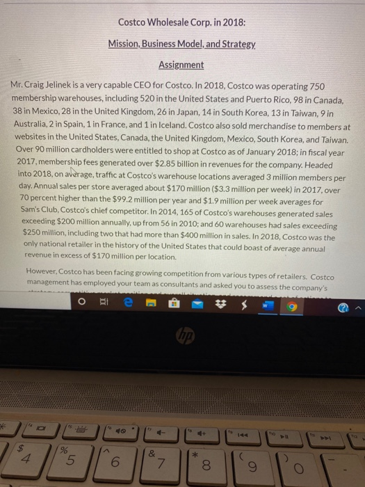 Costco Wholesale Corp. in 2018: Mission Business