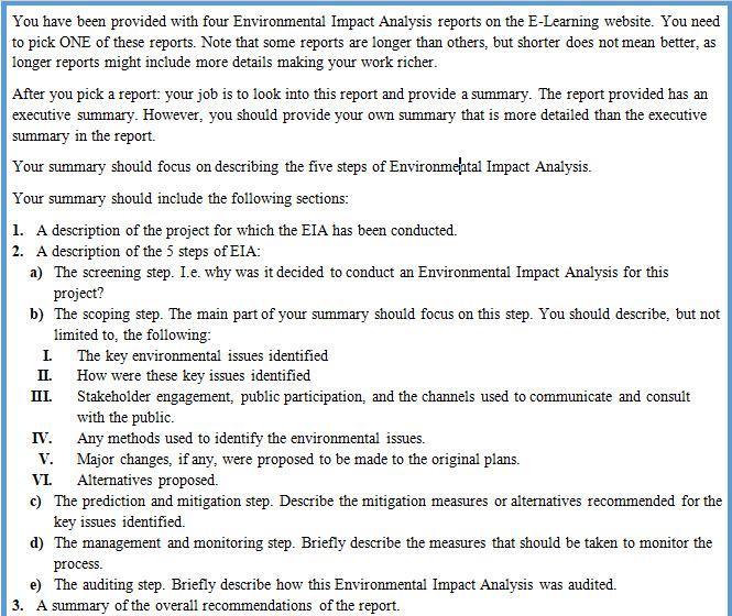 You have been provided with four Environmental