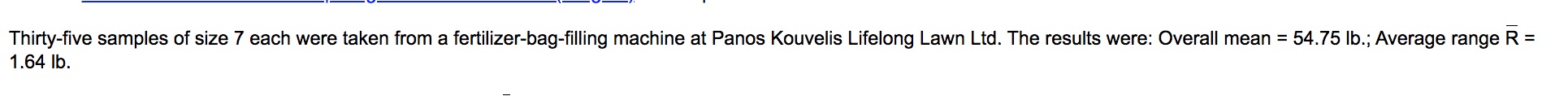 a) For the given sample size, the control limits