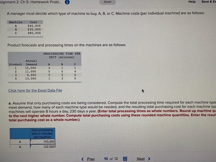 is that correct? signment 2: Ch 5-Homework