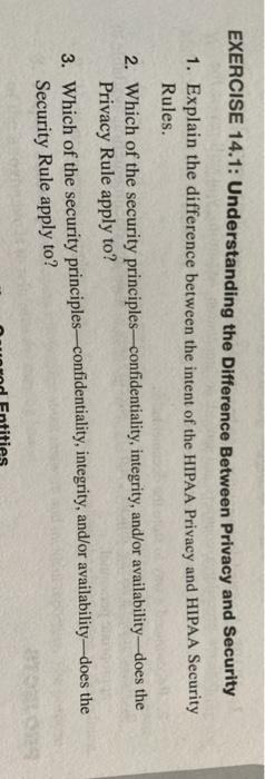 EXERCISE 14.1: Understanding the Difference