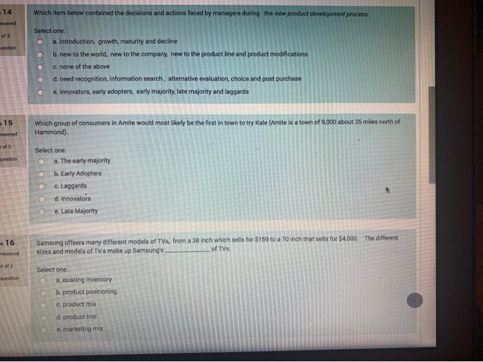 any help? . 14 Which item below contained the