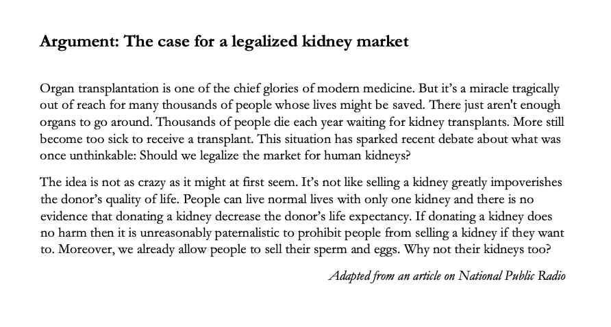 Please answer in 600 words! Read the argument