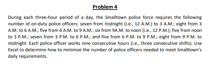 Please use solver tool with variables/constraints