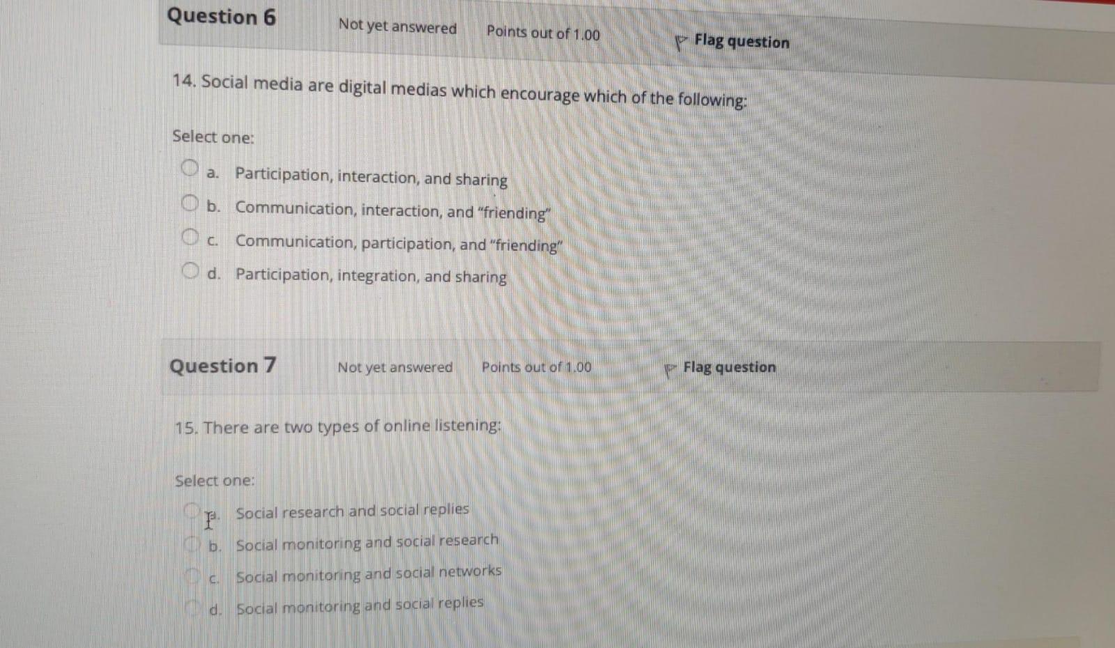 Need both parts i will upvote u Question 6 Not