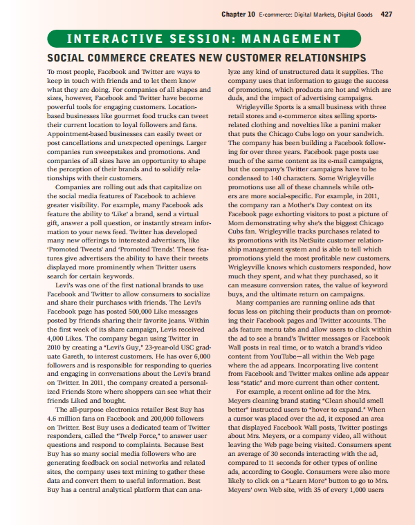Chapter 10 E-commerce: Digital Markets, Digital