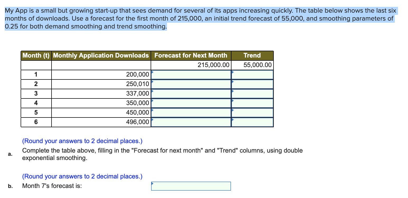 PLEASE ROUND ANSWERS TO 2 DECIMAL POINTS My App