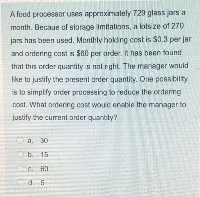 A food processor uses approximately 729 glass