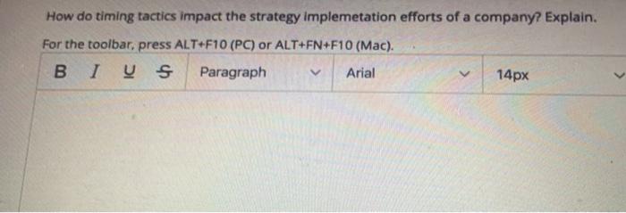 How do timing tactics impact the strategy