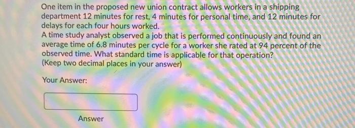 One item in the proposed new union contract