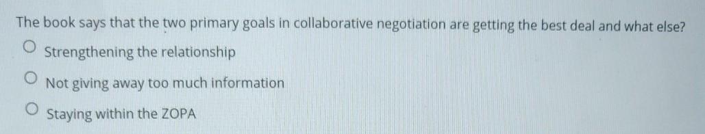 True or False? Investigative negotiators focus on
