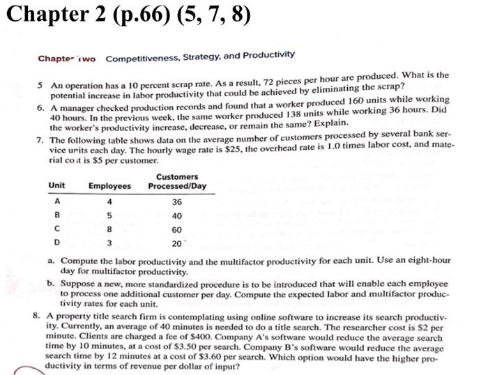 chapter 1 (question 1) chapter 2 (question 6,7,8)