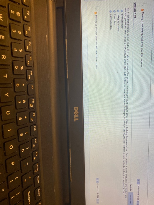 Moving to another question will save this