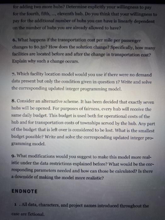 please, put the "exhibits" into excel and show