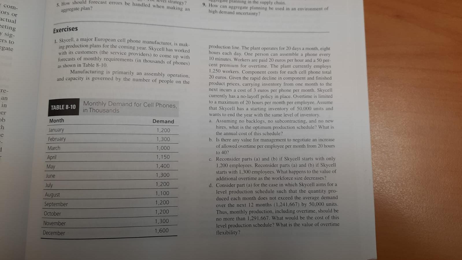 strategy? How should forecast errors be handled