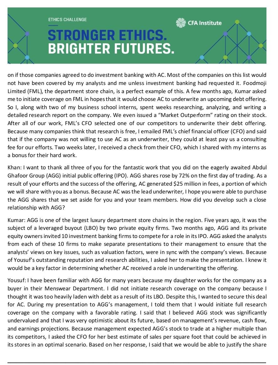 Review the case study and find out violations and