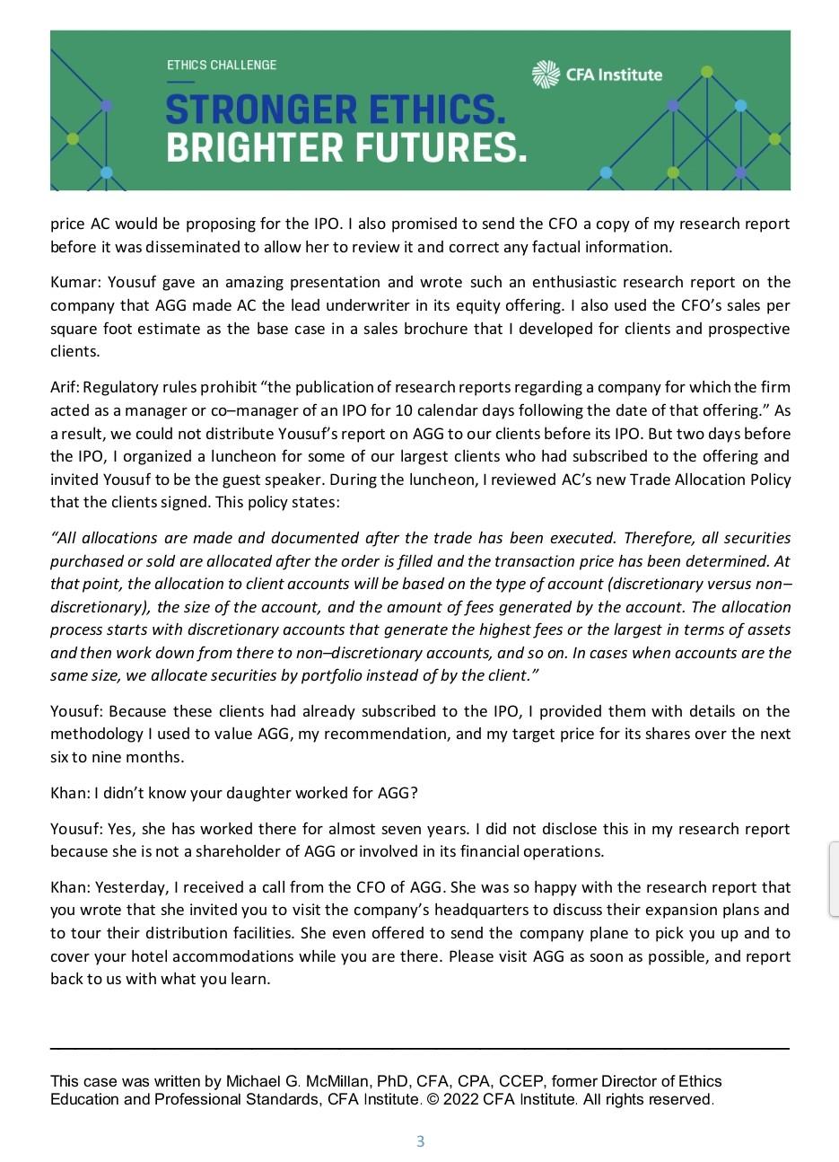 Review the case study and find out violations and