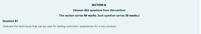 This section carries 60 markss, Each question