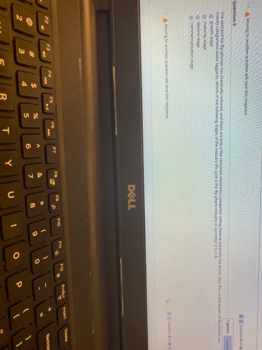 Moving to another question will save this