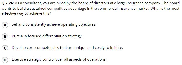 Q 7.24: As a consultant, you are hired by the