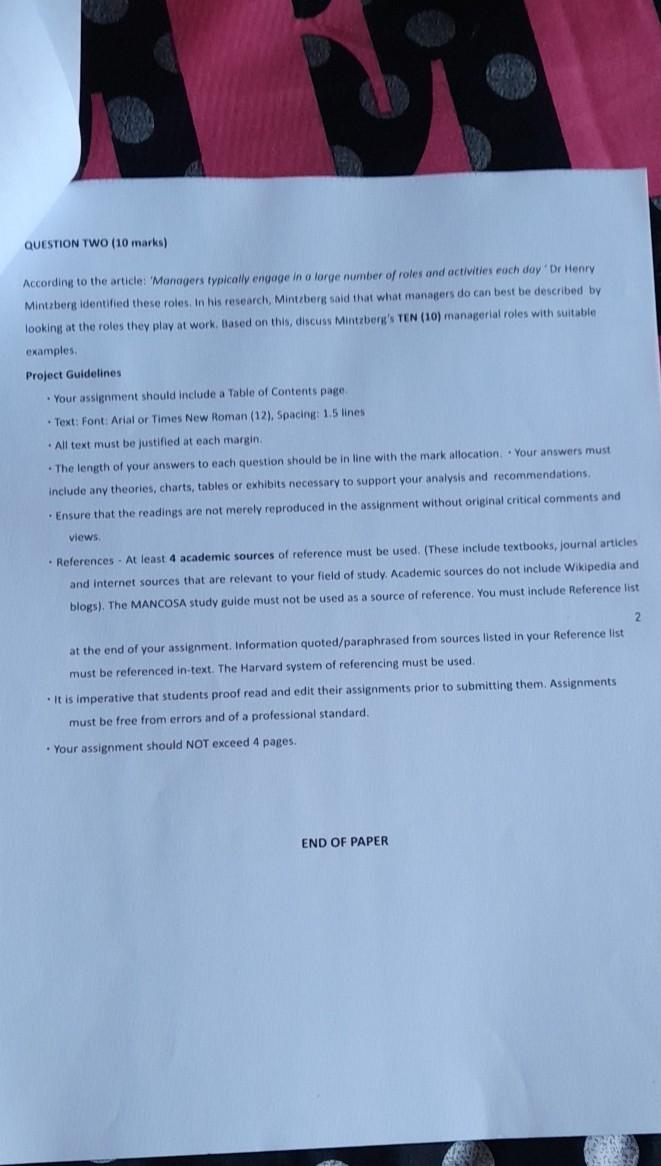 can you with advanced management principle