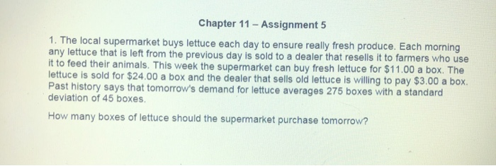 Chapter 11 - Assignment 5 1. The local