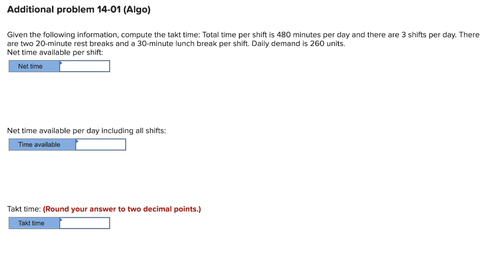 Additional problem 14-01 (Algo) Given the
