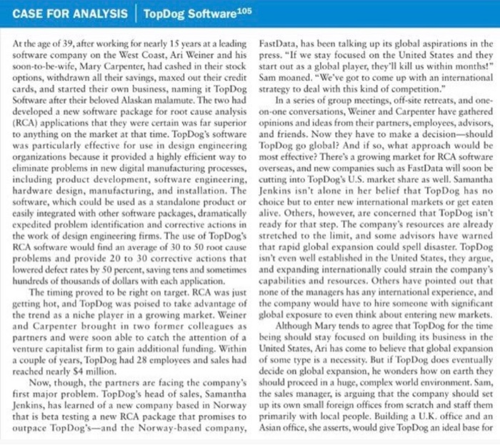 please answer the following questions CASE FOR