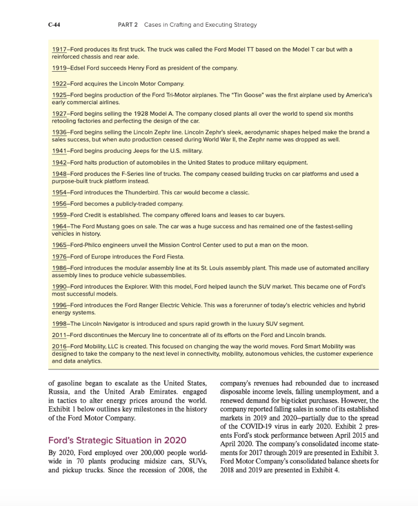 "What are the primary components of Fords value