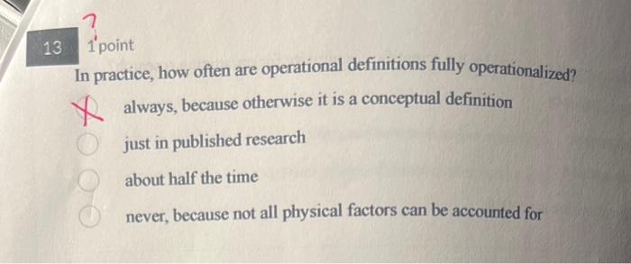 3 1point In practice, how often are operational