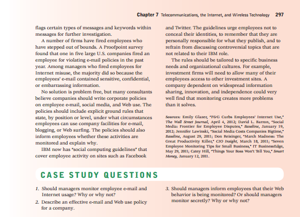 I need the answers for this case study. 296 Part