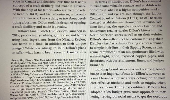 Q.Summary of the case study ? CASE 2 Dillon's