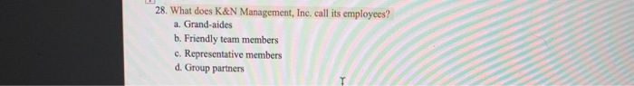 28. What does K&N Management, Inc. call its