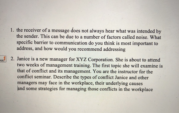 1. the receiver of a message does not always hear