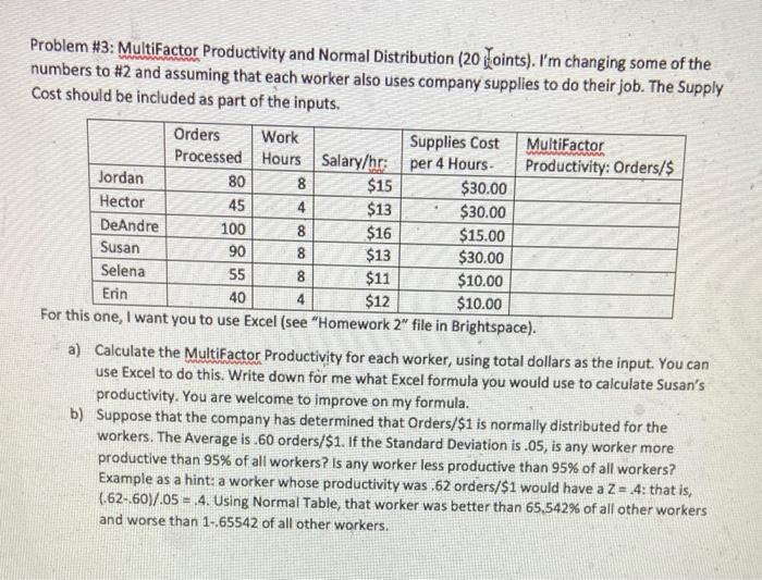 45 8 8 Problem #3: MultiFactor Productivity and
