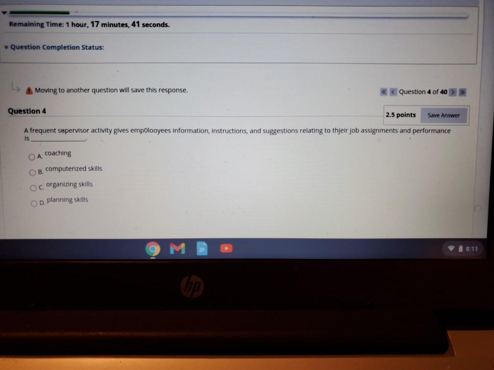 Remaining Time: 1 hour, 17 minutes, 41 seconds.