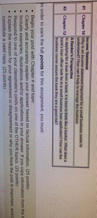 chapter 10 please Income Statement #1 Chapter 10