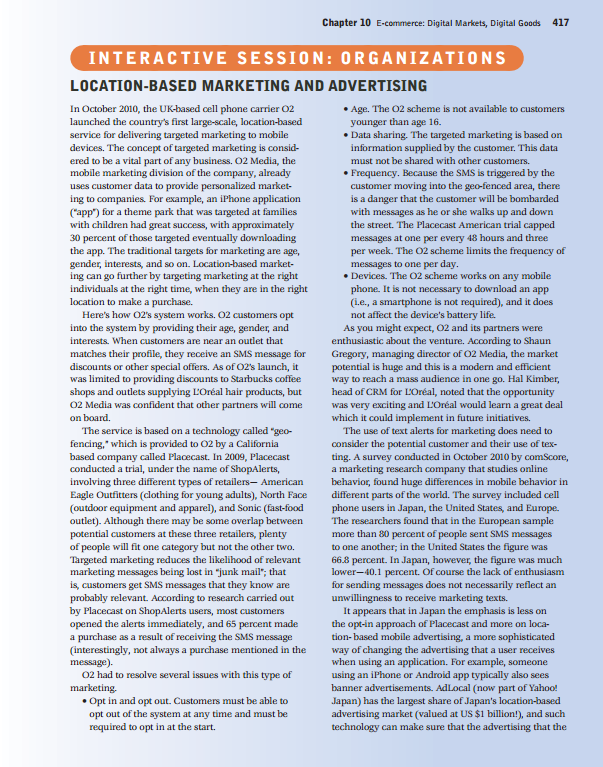Chapter 10 E-commerce: Digital Markets, Digital