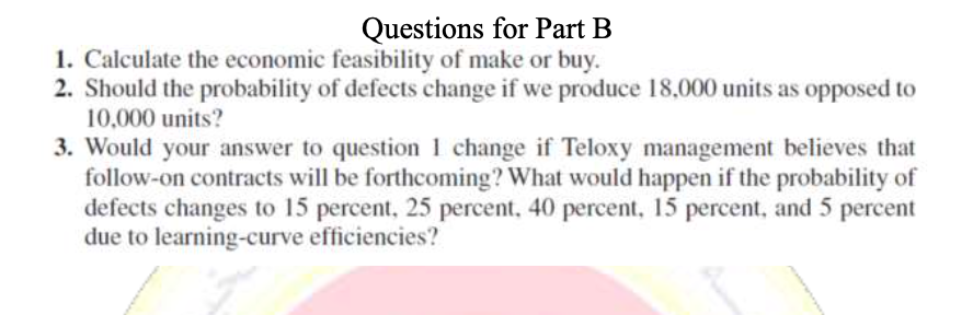 Part A Teloxy Engineering has received a onetime