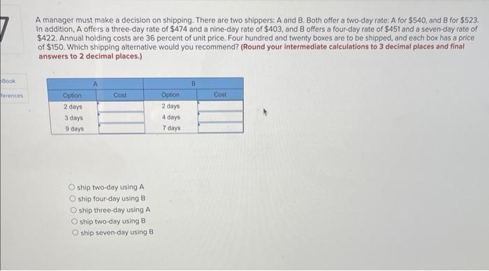 #7 I need help solving this problem. A manager