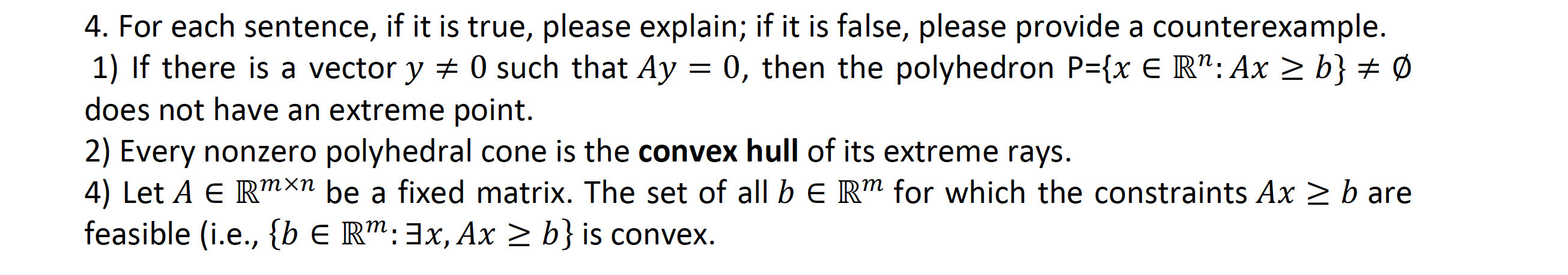 Linear Optimization Problem 4. For each sentence,