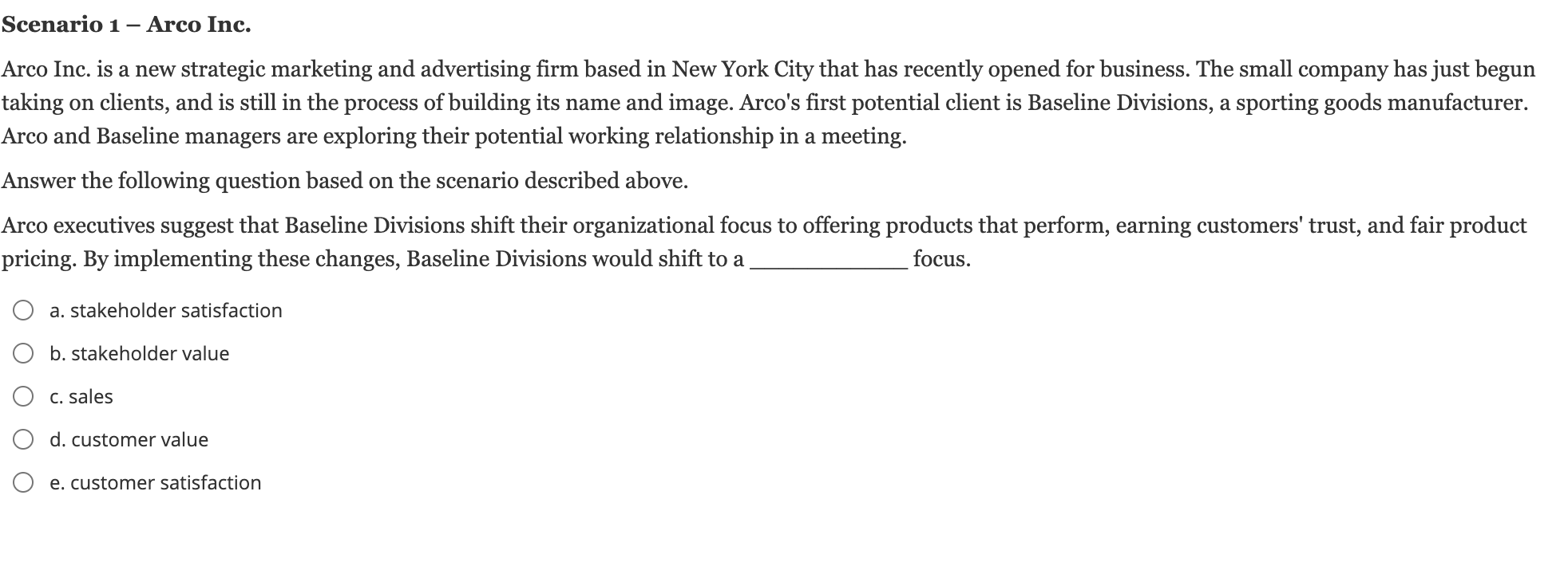 Multiple choice. Method makes products that